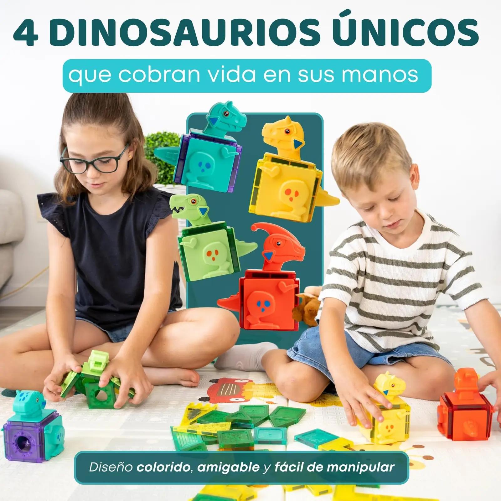 KUDITO magnetkivide komplekt dinosaurustega – loov mäng – kasutusnäide