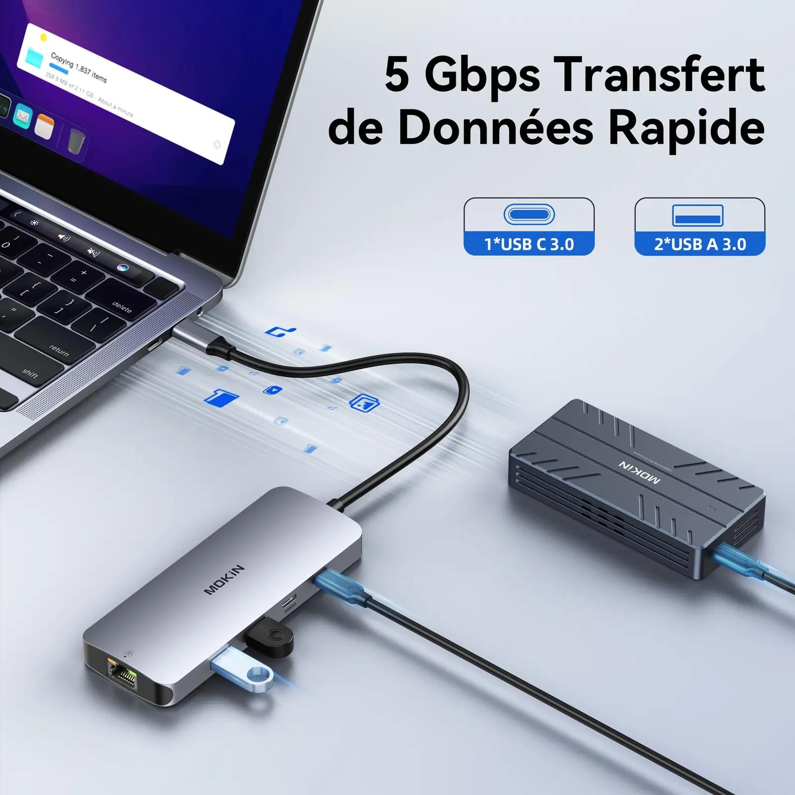 MOKiN mitmeotstarbeline dokk – kiire ühendus ja HDMI – pilt 7