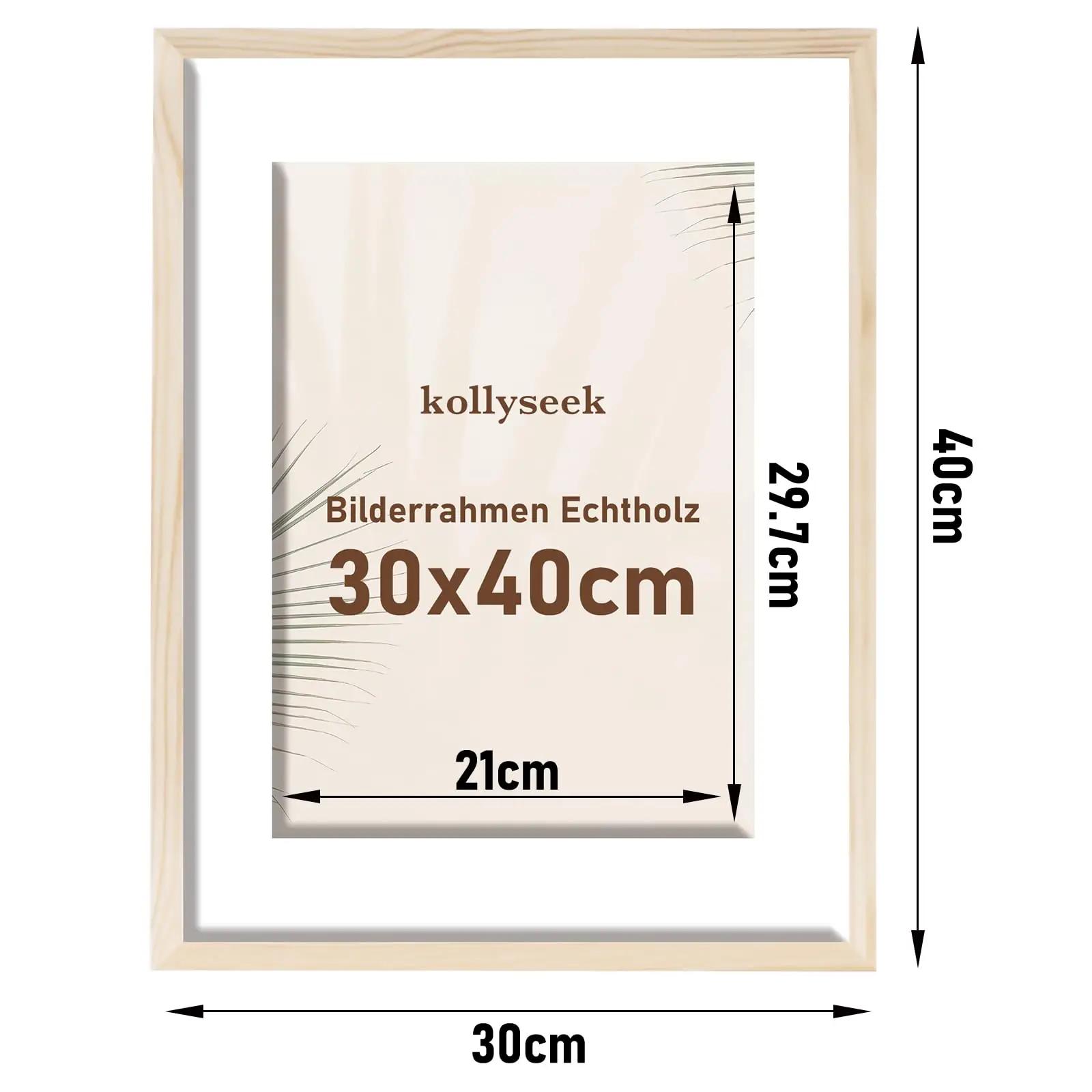 kollyseek puidust foto raam 30×40 cm – stiilne tubaka toon – pakend ja tarvikud
