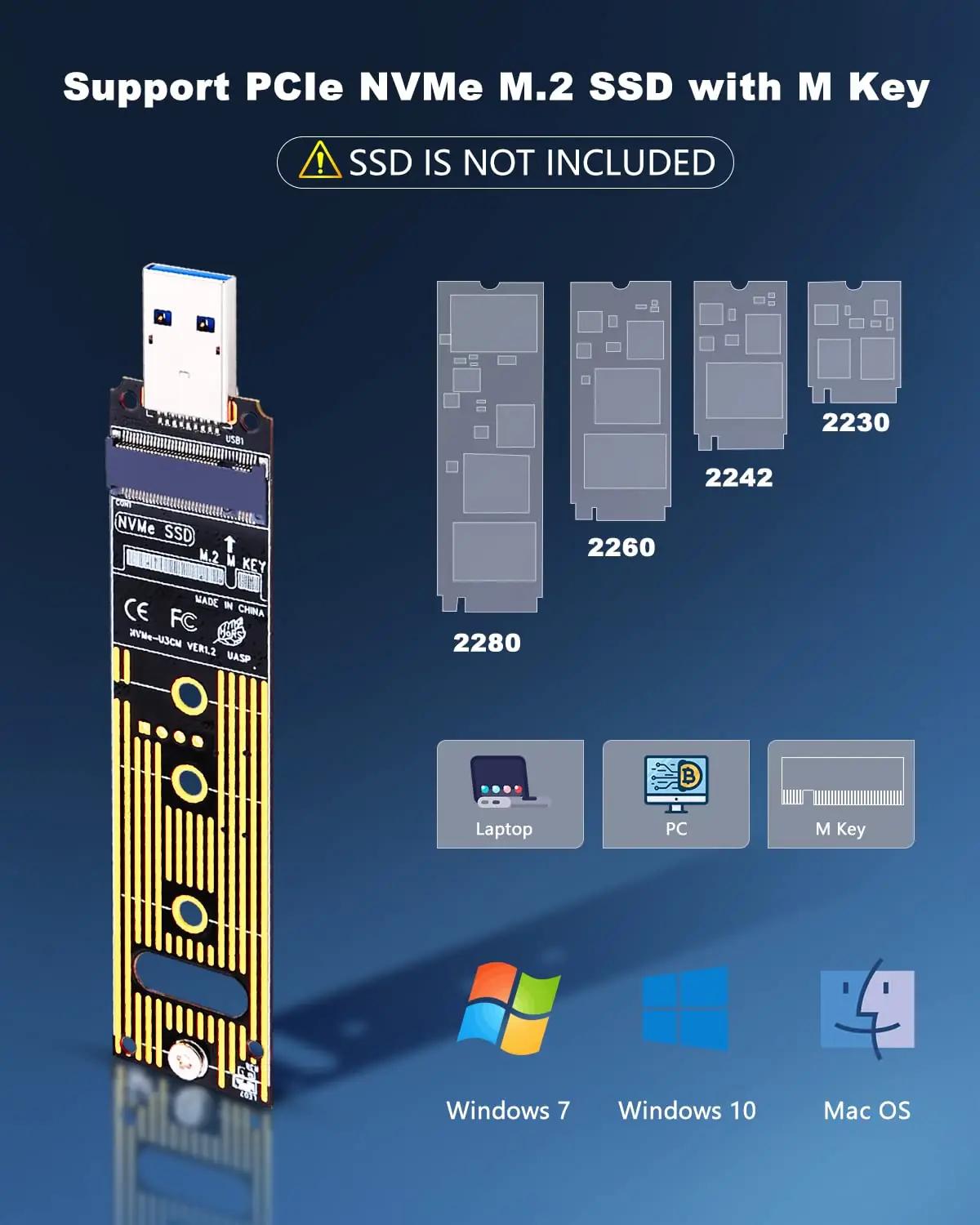 ZEXMTE alumiiniumist NVMe–USB adapter kiire andmeedastusega – kasutusnäide
