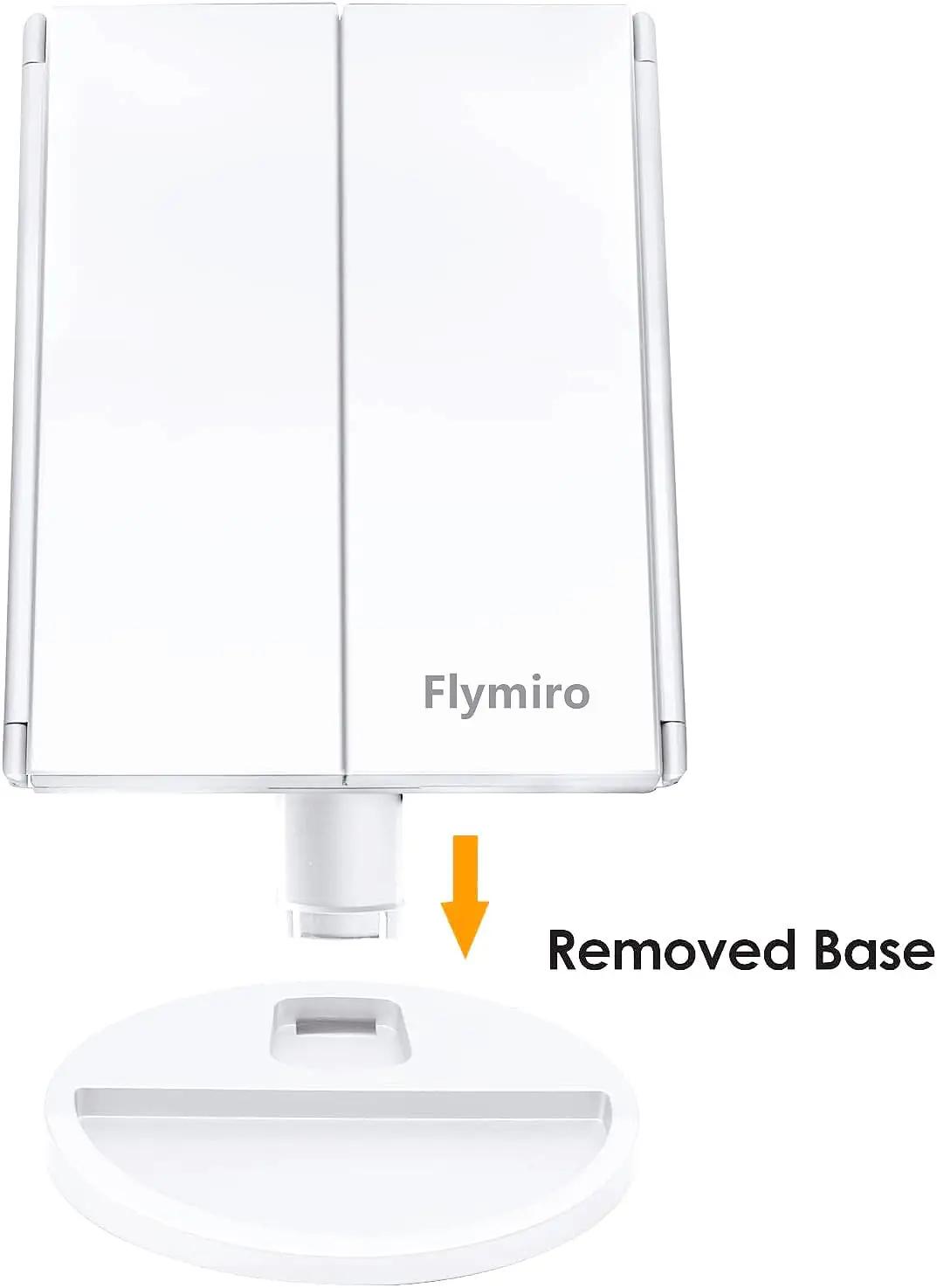 Flymiro LED-kosmeetikapeegel valge — volditav, USB-laetav – lisavaade