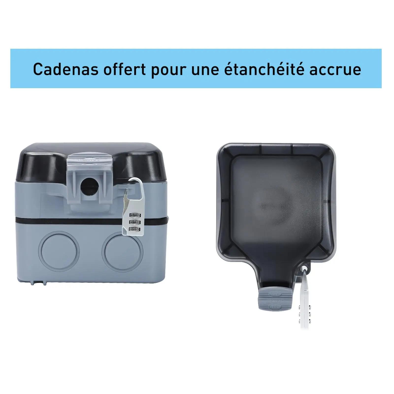 JOYELEC veekindel aiasisend IP66 kahepesaline pistikukarp – pilt 6