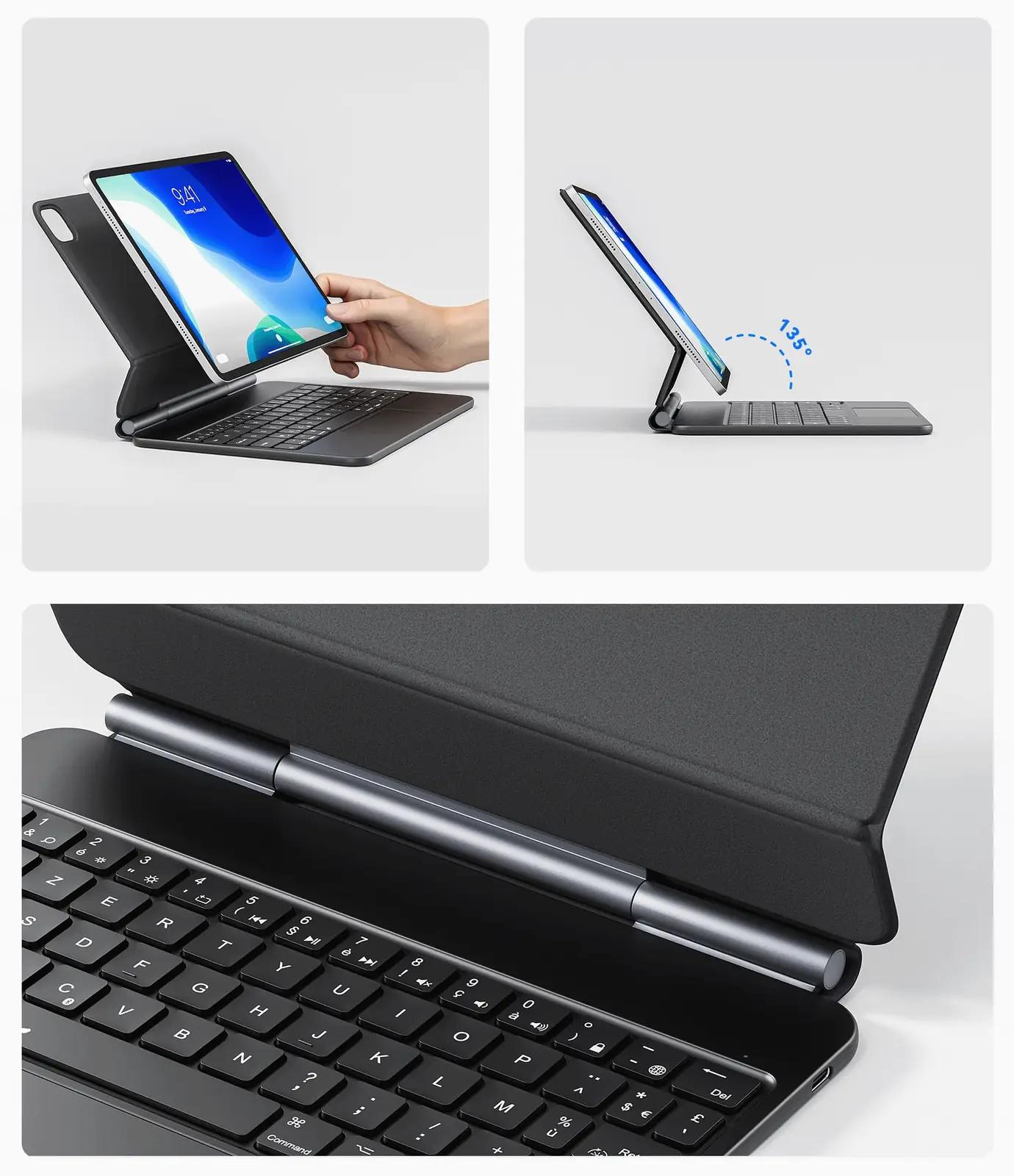 Earto alumiiniumklaviatuur iPad Pro/Air 11 — valgusega – pilt 6