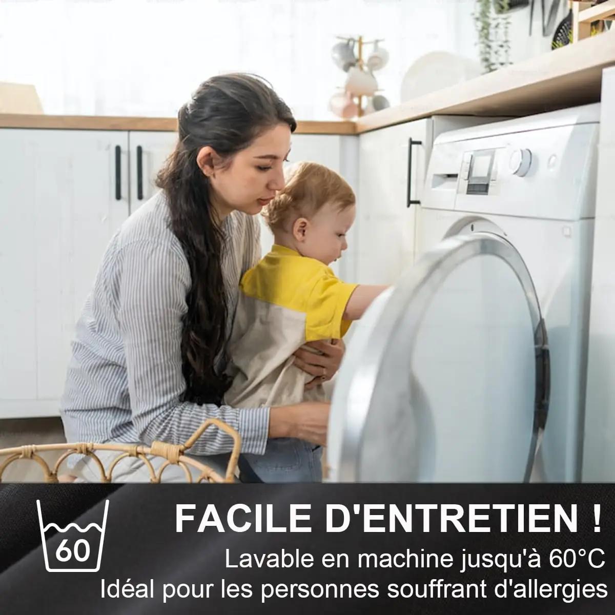Beqnat mikrofibrist voodipesu komplekt 220×240 cm must – kasutusnäide