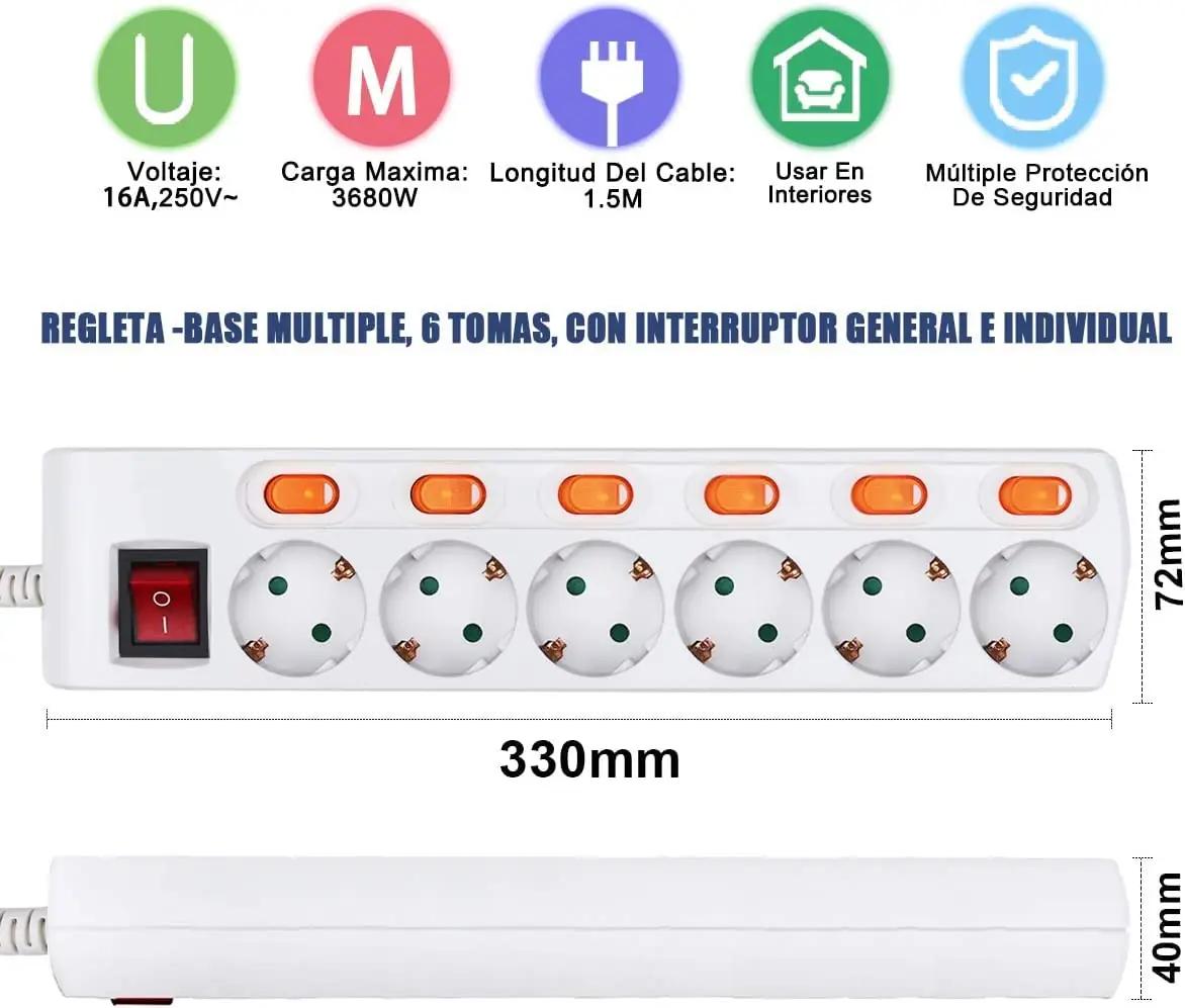 EXTRASTAR laiendas pistikureguleerija 6 pesa — turvaline – pilt 6