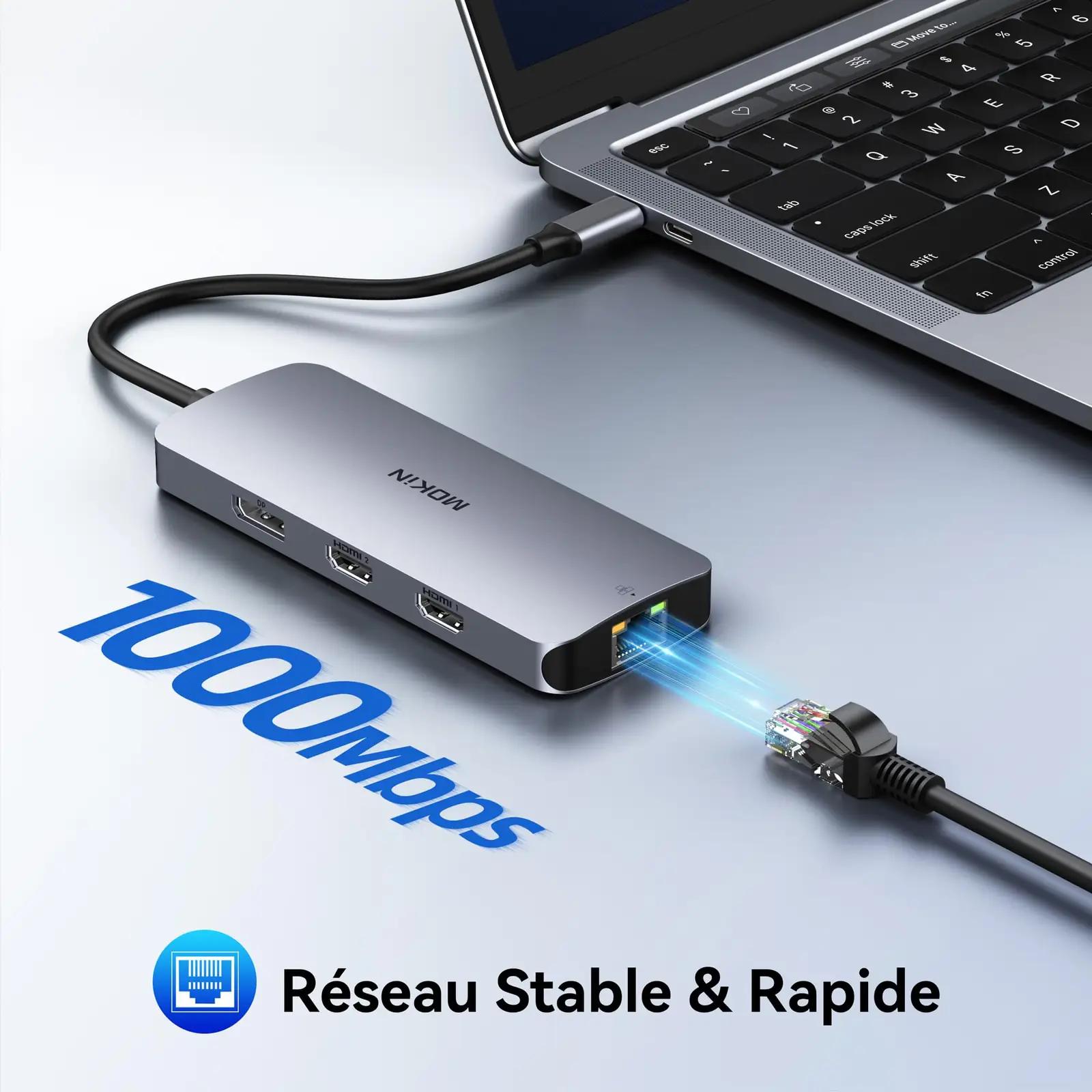 MOKiN mitmeotstarbeline dokk – kiire ühendus ja HDMI – lisavaade