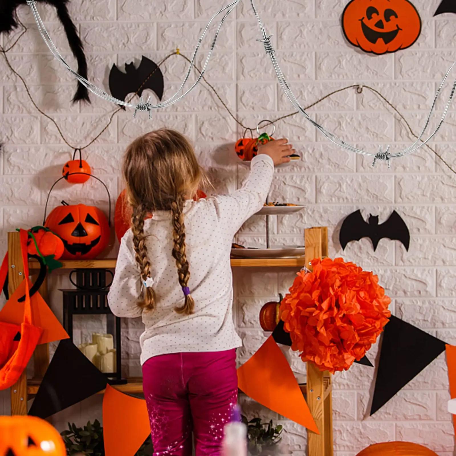 Toyvian hõbedane PVC dekoratiivne traatgirland Halloweeniks – pilt 9