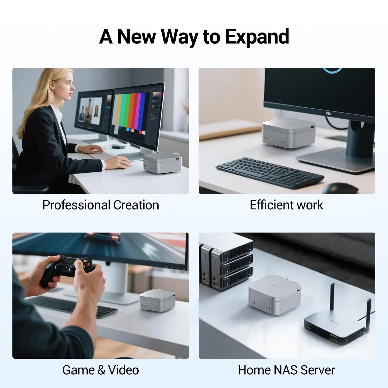 JESWO hõbedane dockingstation Mac Mini M4 jaoks – pilt 7