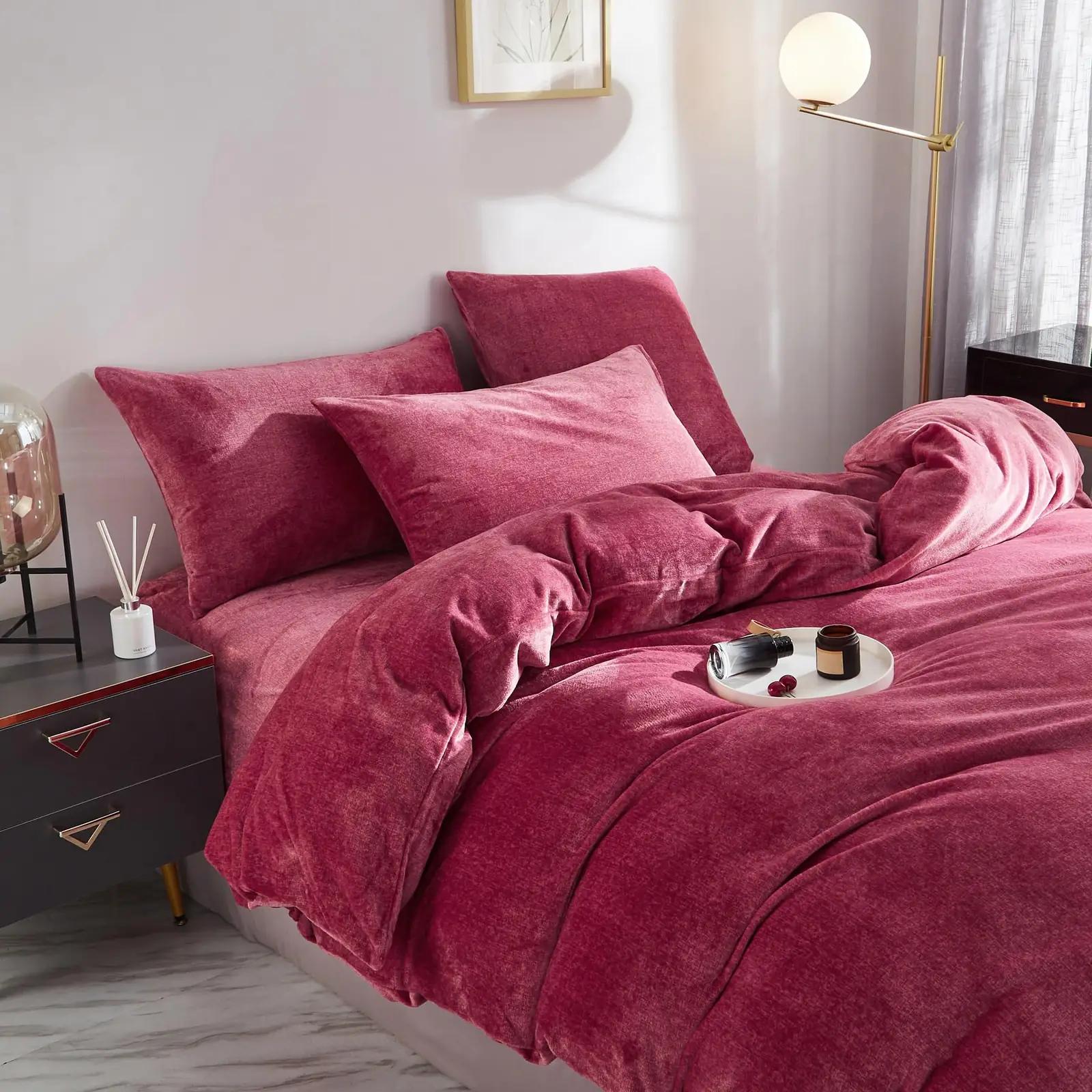 YASMENG pehme flanellist voodipesukomplekt – soe ja elegantne – pilt 7