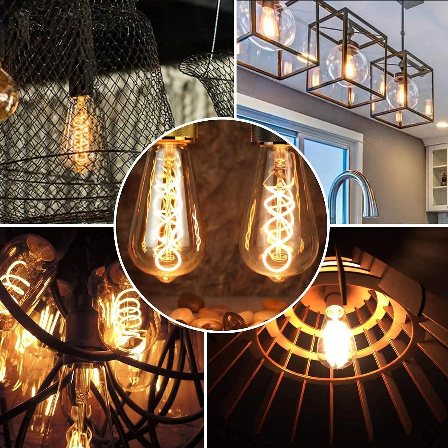 SageSunny vintage LED-lamp E27 (soojavalge) 3tk komplekt – pilt 6