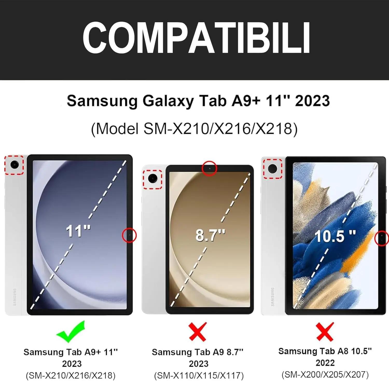 JADEMALL Tastiera per Samsung Tab A9+ Plus 11" arvutid ja tarvikud