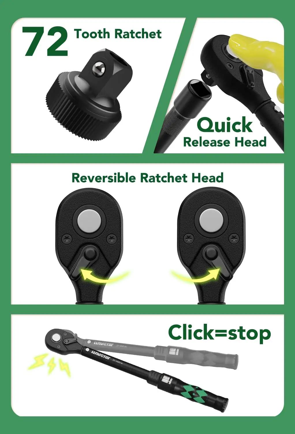 LLAVETOR vastupidav väänetang 3/8″ – täpne 20–110 Nm – detailne vaade