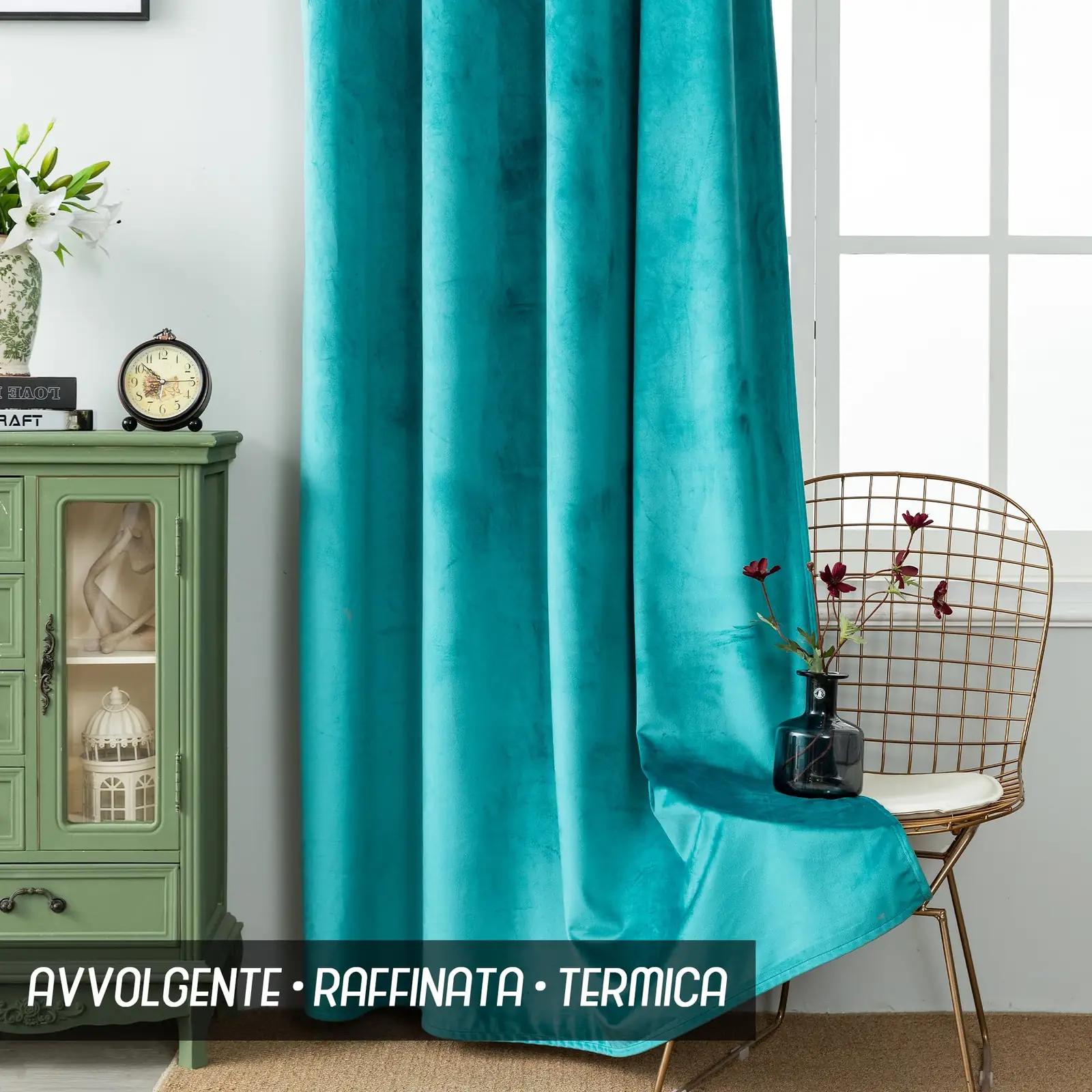 GIRASOLE HOME termo-kardinad turkiis — soojapidav ja stiilne – kasutusnäide