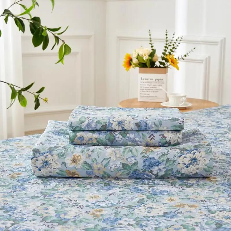 Gezu puuvillane voodipesu lillemustriga 220×240 cm — hingav ja – pilt 9