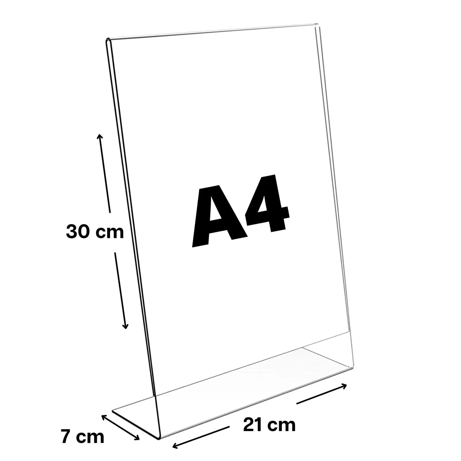 PAJADA läbipaistev A4 plexiglas menüü- ja hinnatugi – lisavaade