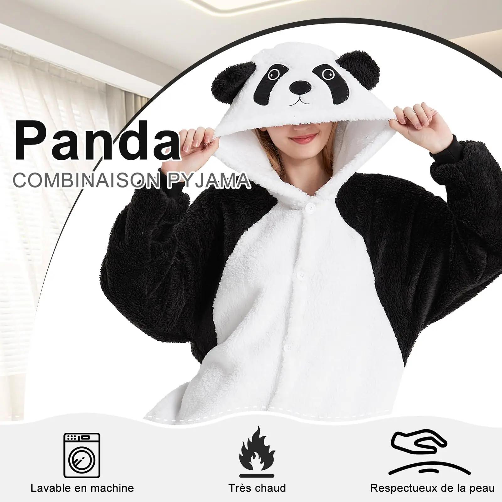 Luojida pehme pandaülikond — soe pidulik onesie kingitus – pakend ja tarvikud