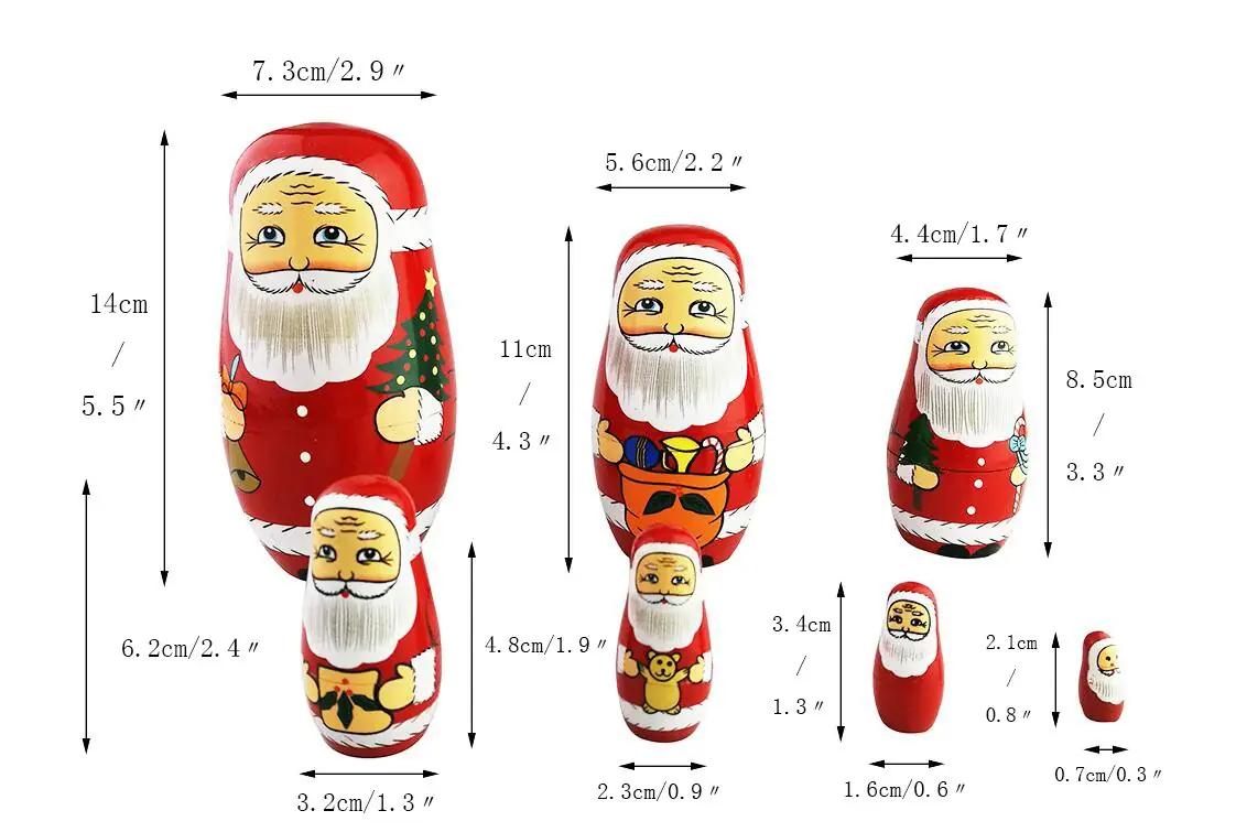 Winterworm puidust jõuluteemaline matryoshka – lisavaade