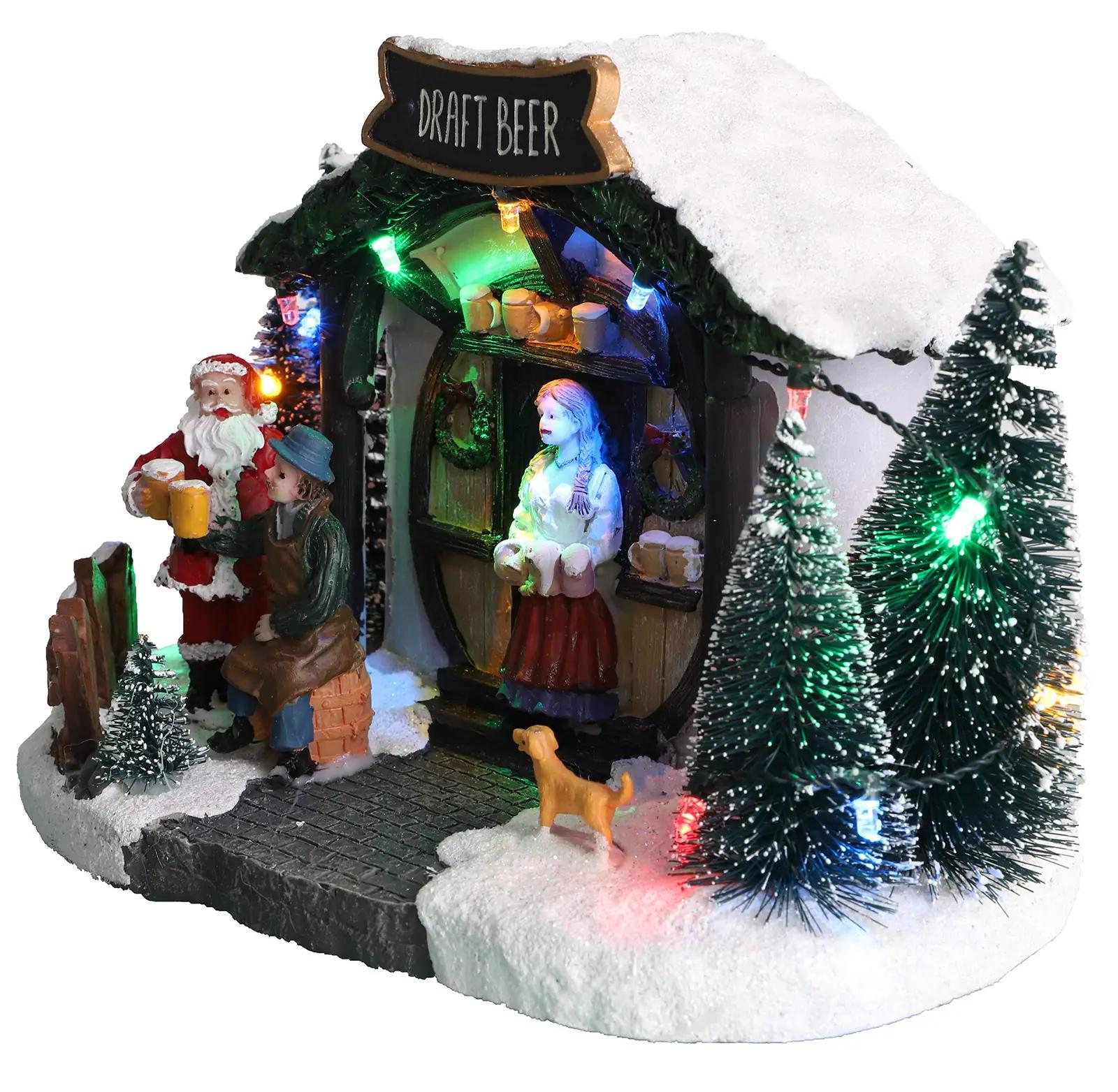 Christmas Concepts klaasripats jõuluküla 20 cm – dekoratiivne LED – kasutusnäide