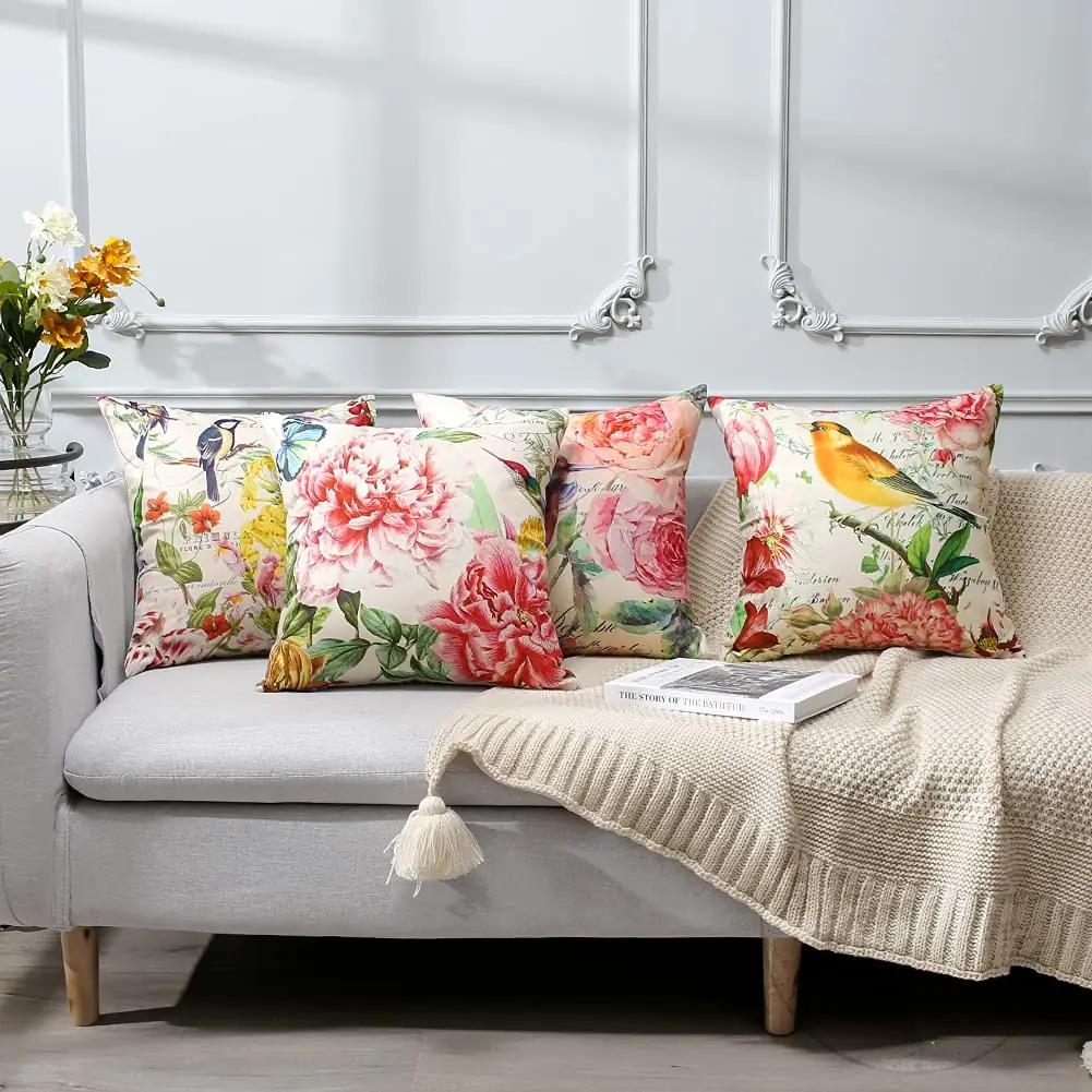 JOTOM veekindlad aiatekstiilid 45×45 cm – lillemotiiviga komplekt – pilt 9