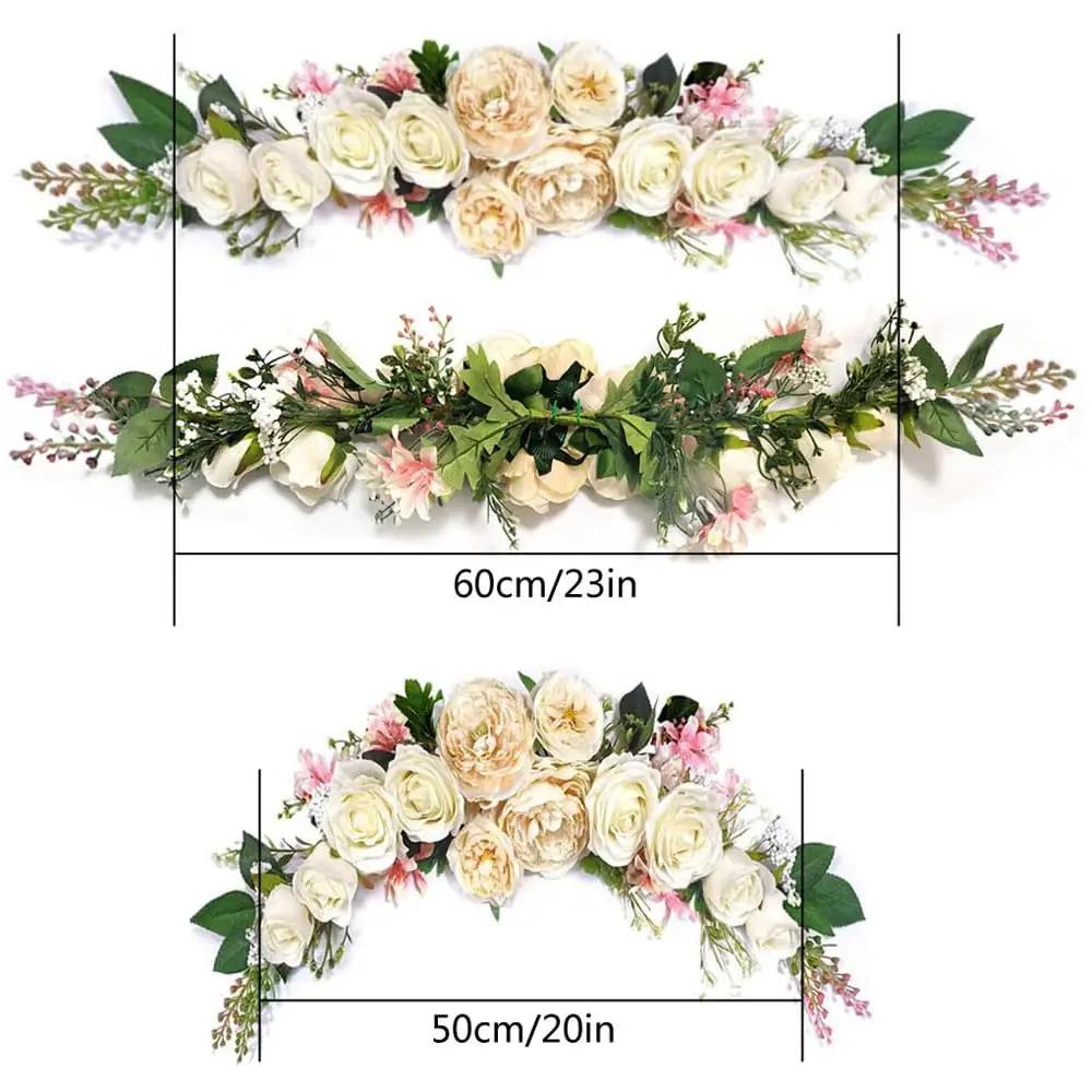 OrgMemory siidine dekoratiivne lillegirlandi 60 cm – detailne vaade
