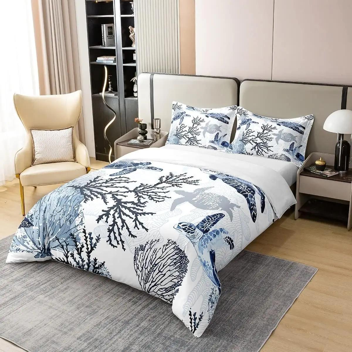 Homewish puuvillane voodipesu 220×240 cm – meretort – pakend ja tarvikud