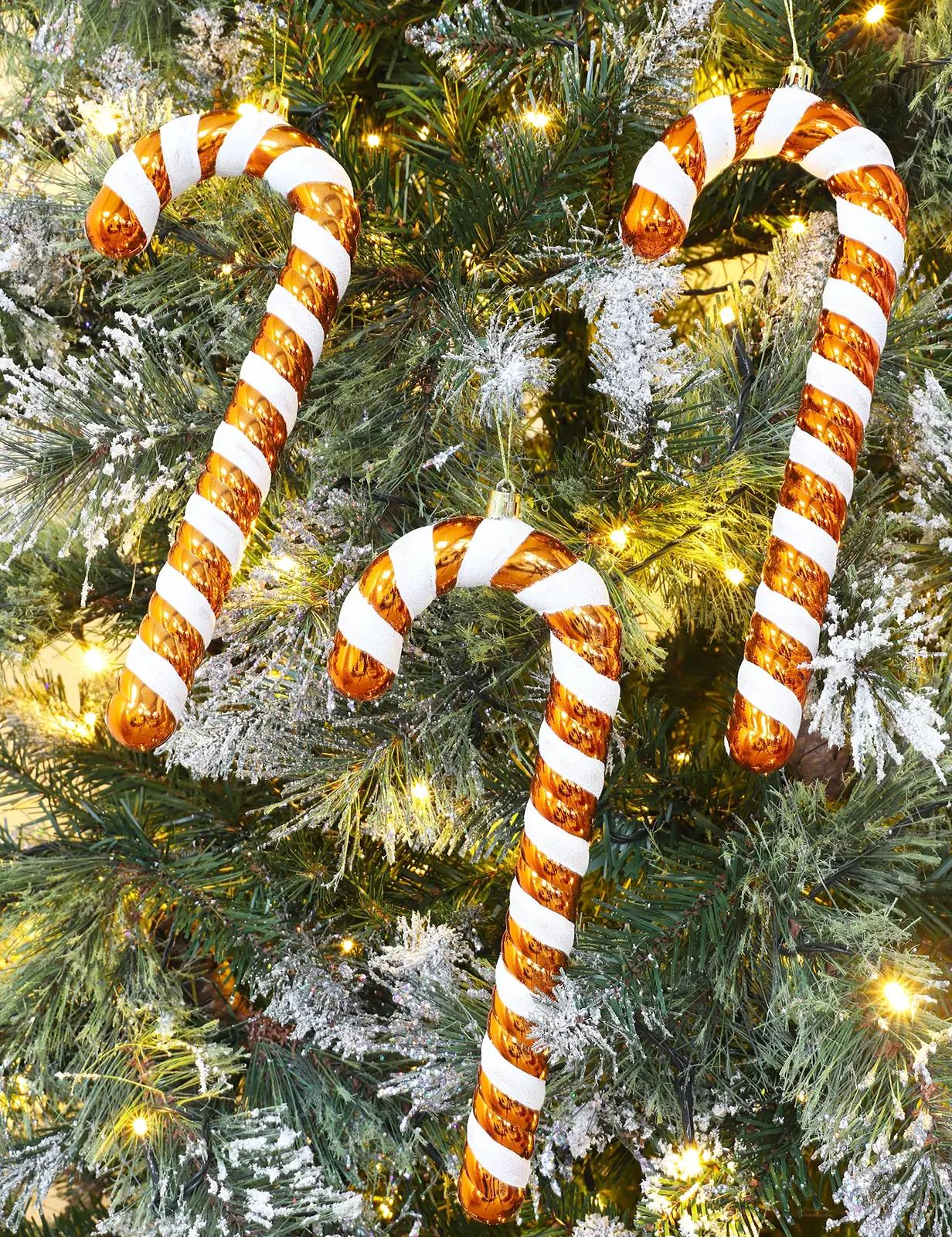 Christmas Concepts suur kuuseehe 3tk – kuldne plastik – lisavaade