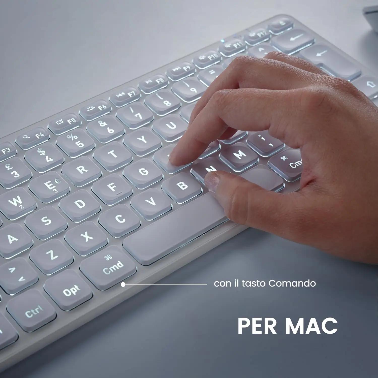 Perixx kerge mini‑tastatuur taustvalgustuse ja USB‑C laadimisega – detailne vaade