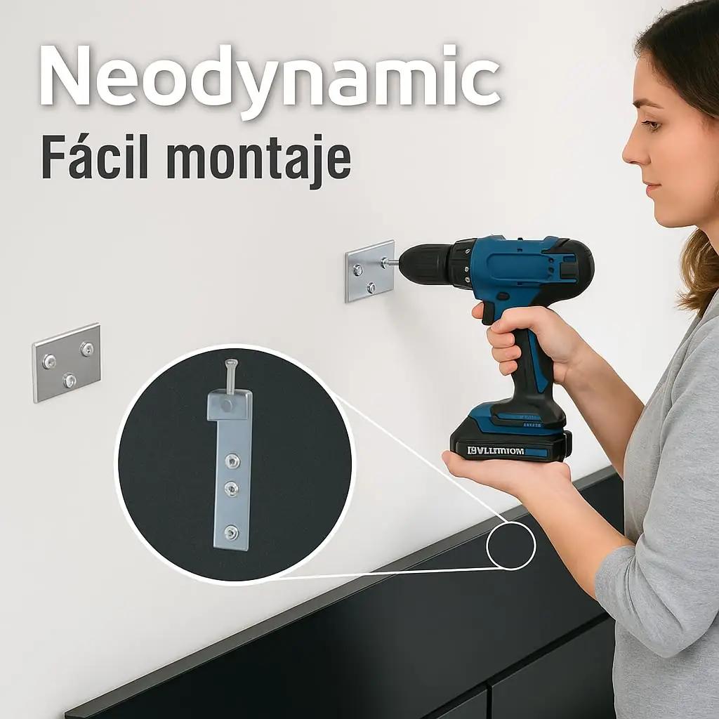 NeoDynamic tugev ripatsi komplekt köögimööbli ülesriputuseks – kasutusnäide