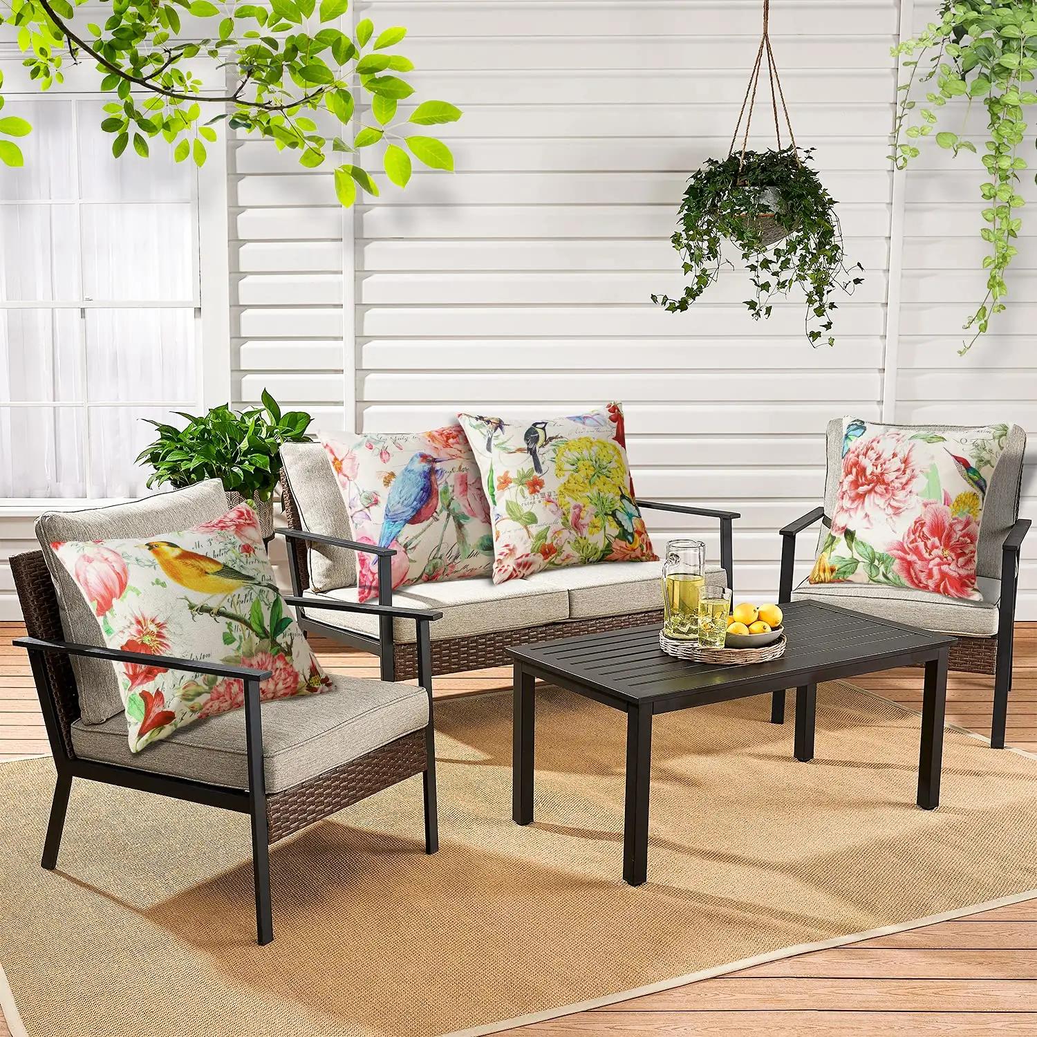 JOTOM veekindlad aiatekstiilid 45×45 cm – lillemotiiviga komplekt – pilt 8
