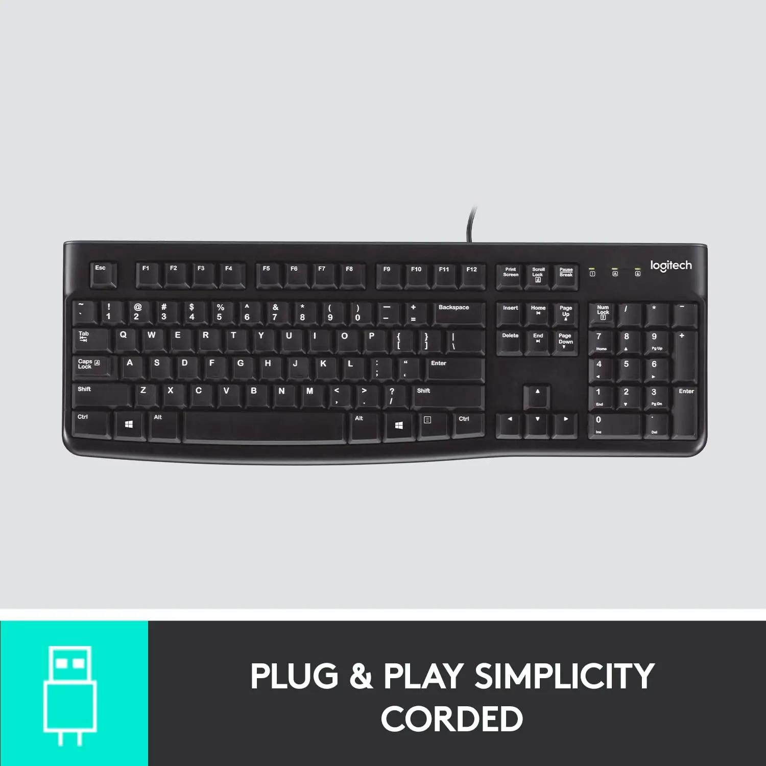 Logitech mugav ja vastupidav klaviatuur — must plast – kasutusnäide