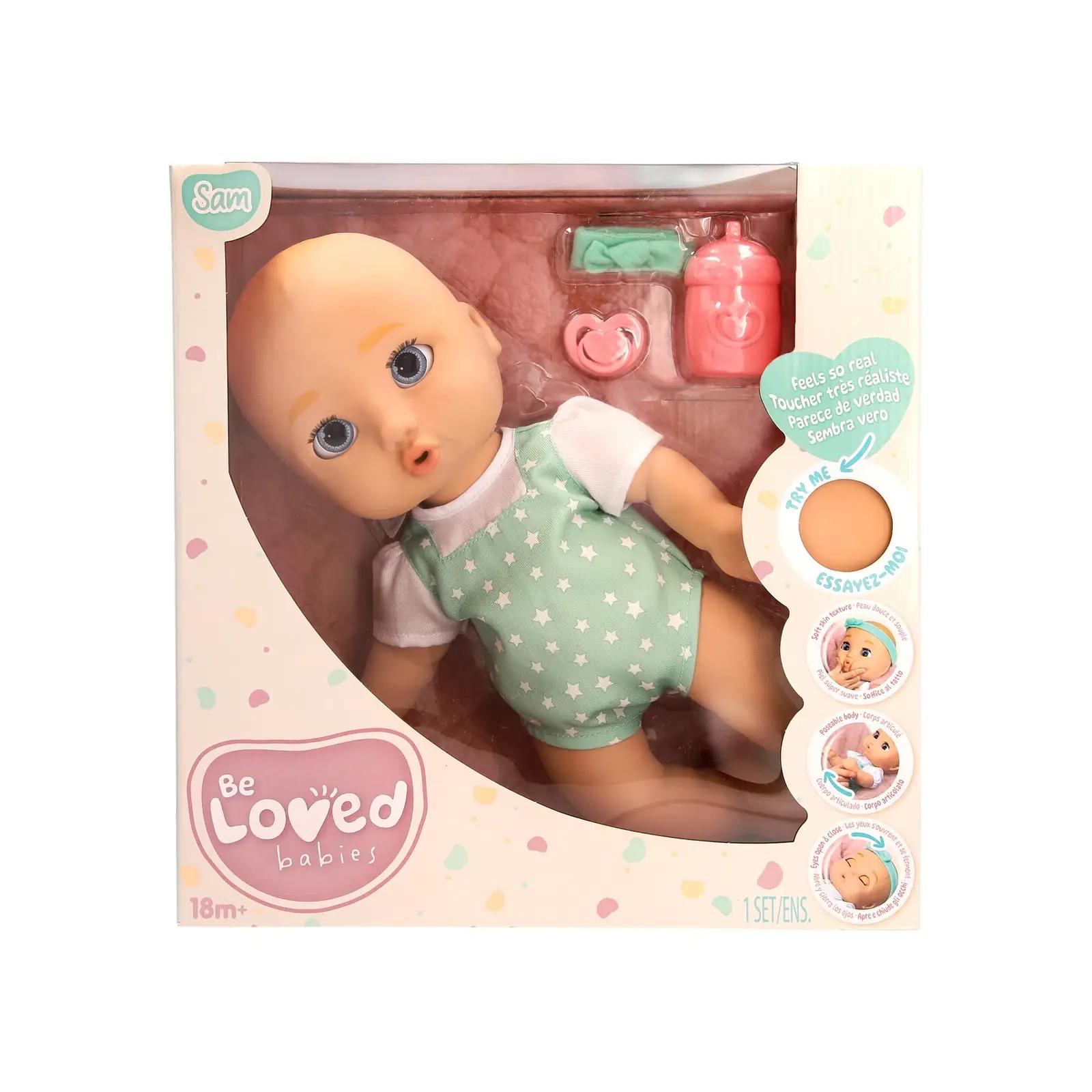 BE LOVED BABIES pehme Sam nukuke koos tarvikutega – detailne vaade