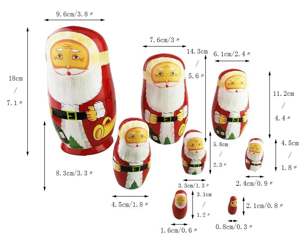 Winterworm puidust jõuluteemaline Matryoshka – pilt 7