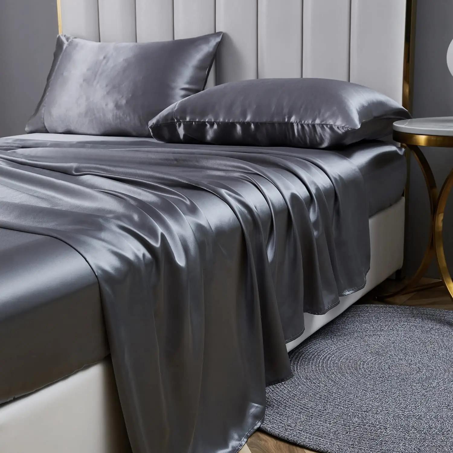 YASMENG satiinist voodilinad 200×200 cm – sile ja hingav – pakend ja tarvikud