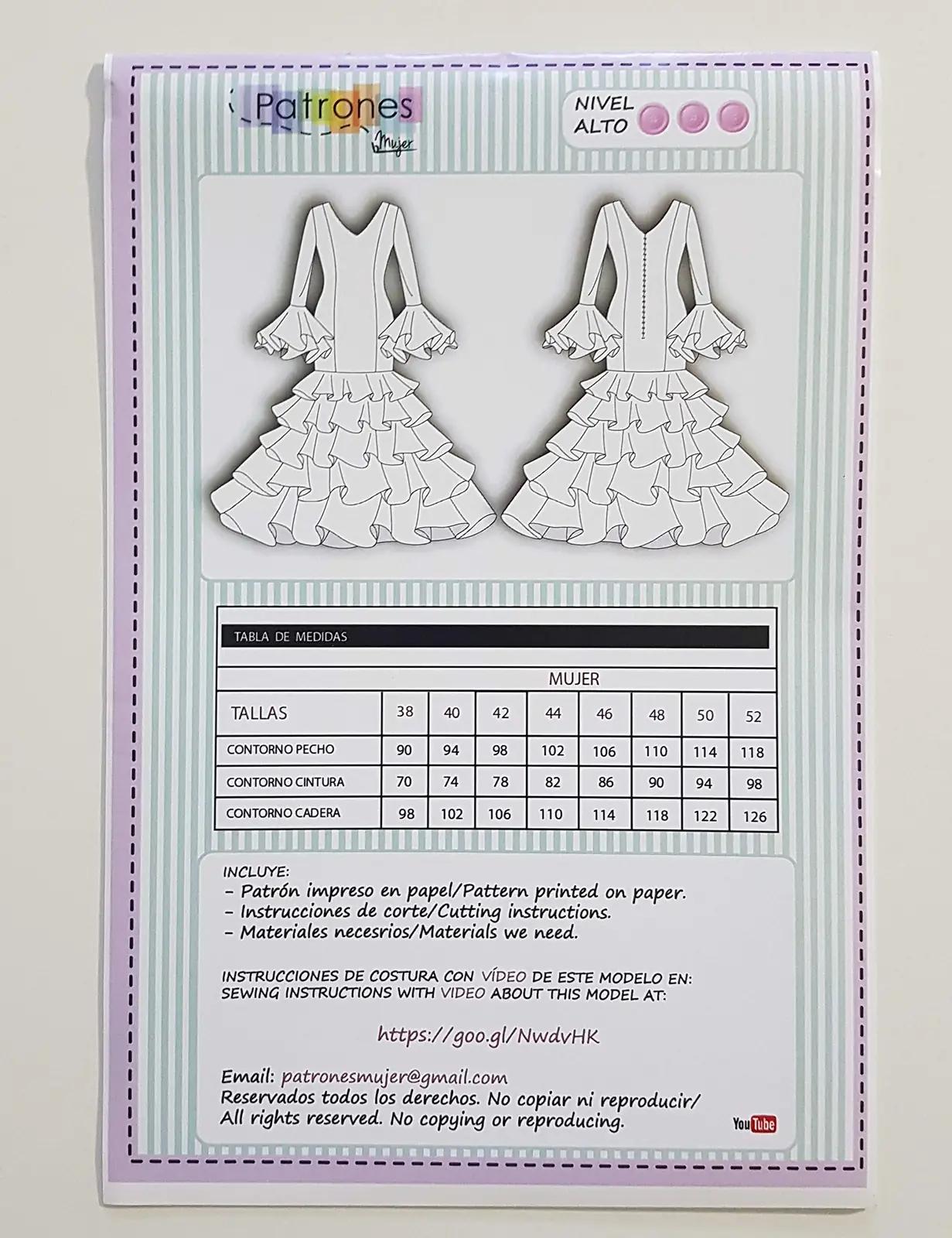 PATRONESMUJER paberist flamingo kleidi muster – tee ise kingitus – detailne vaade