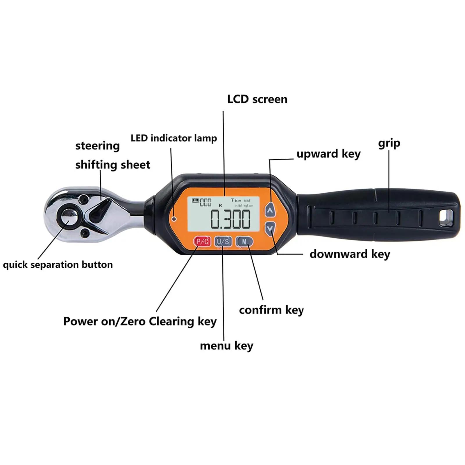 Beslands 1/4 Digital Torque Wrench Mini mutrivõtmed – detailne lähivaade
