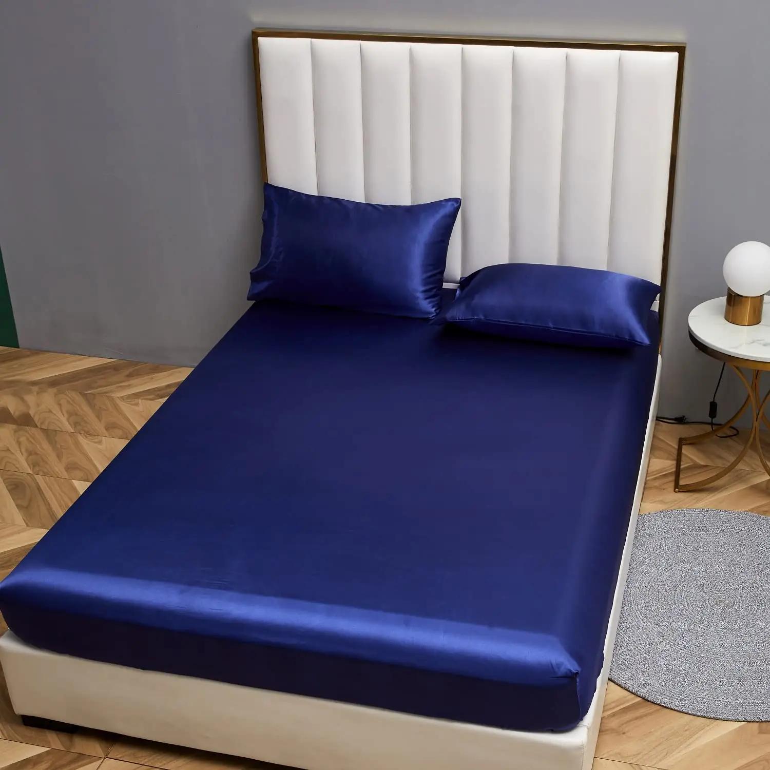 YASMENG siidine satäänlinane voodilinak 200×200 cm – detailne vaade