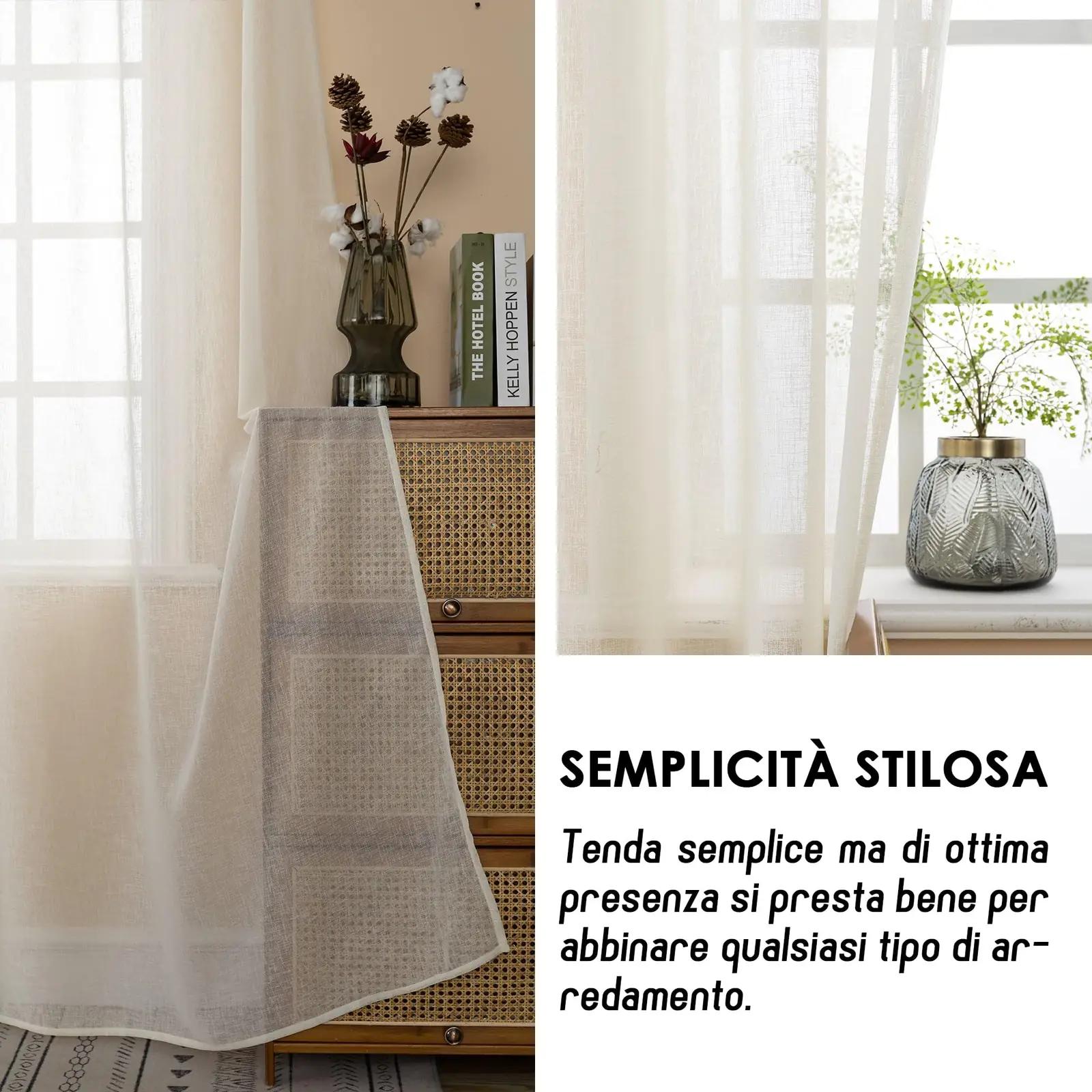 GIRASOLE HOME kerge linane efektiga kardin (2 paneeli) – lisavaade