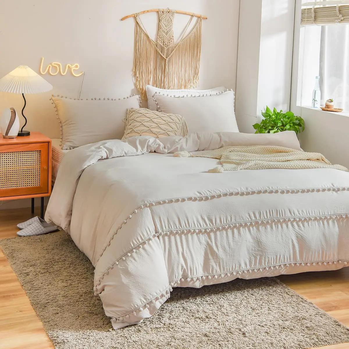 Freyamy pehme mikrofibrist voodipesu 240×260 cm – boho stiil – detailne vaade