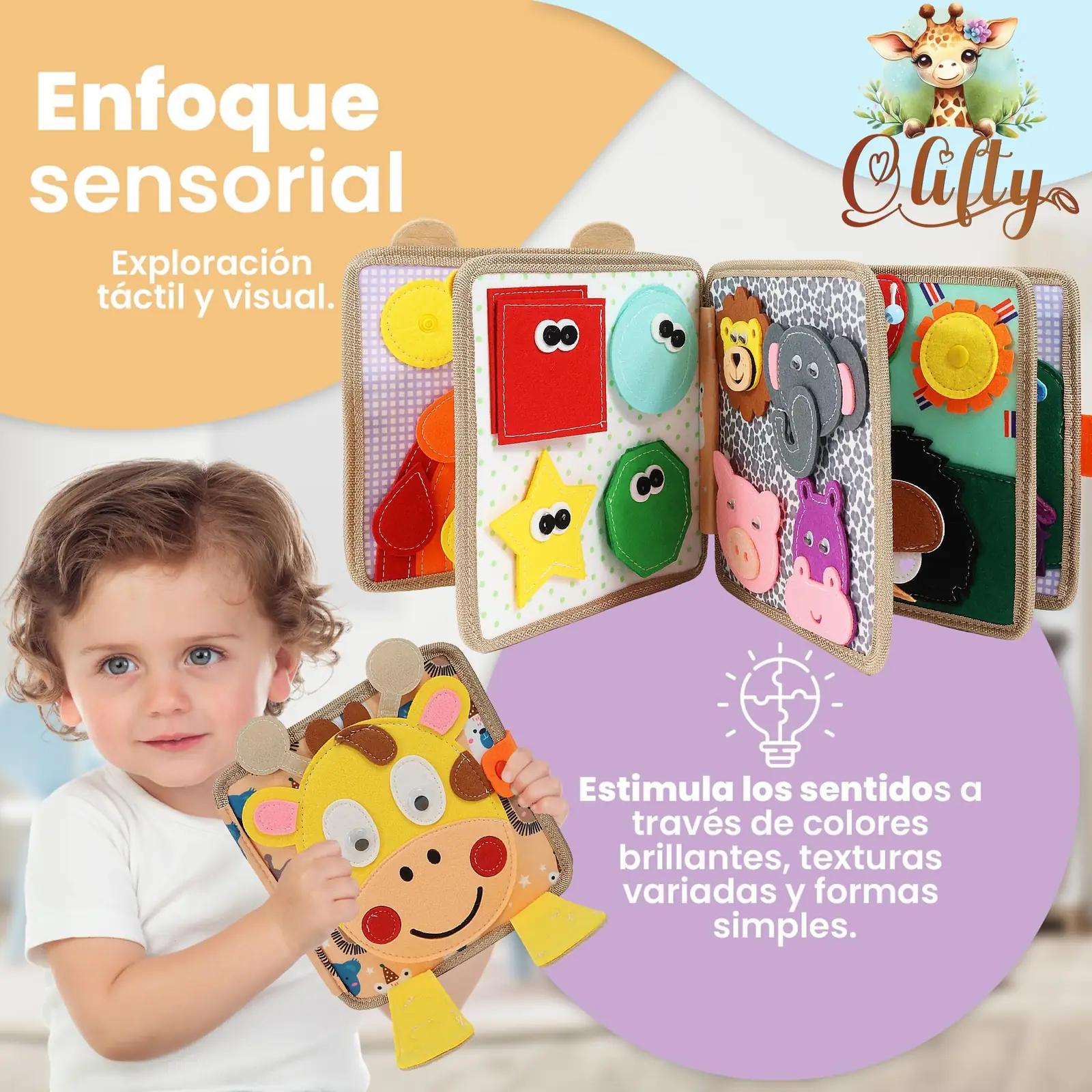 Olifty Montessori-sensorraamat beebile — filz-mänguasi arenguks – detailne vaade
