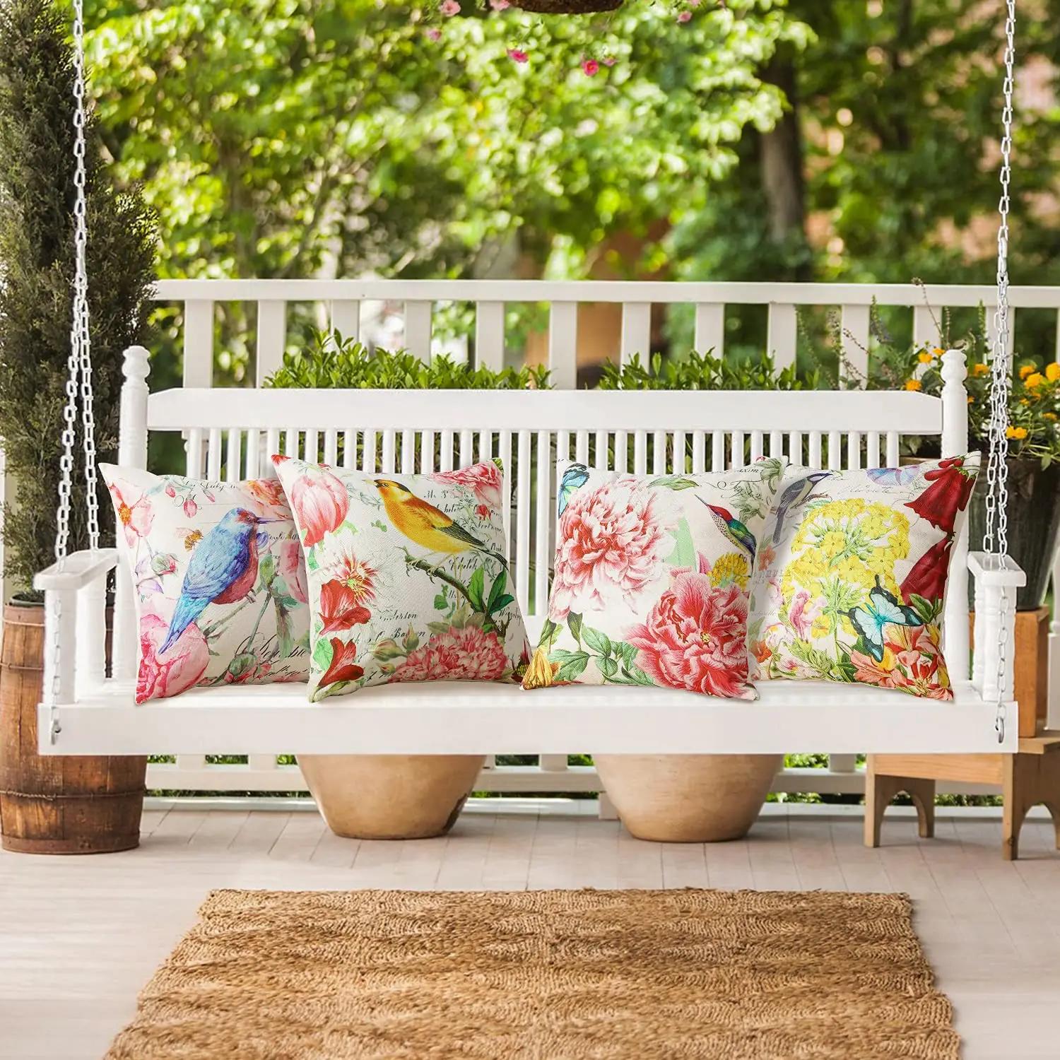 JOTOM veekindlad aiatekstiilid 45×45 cm – lillemotiiviga komplekt – lisavaade