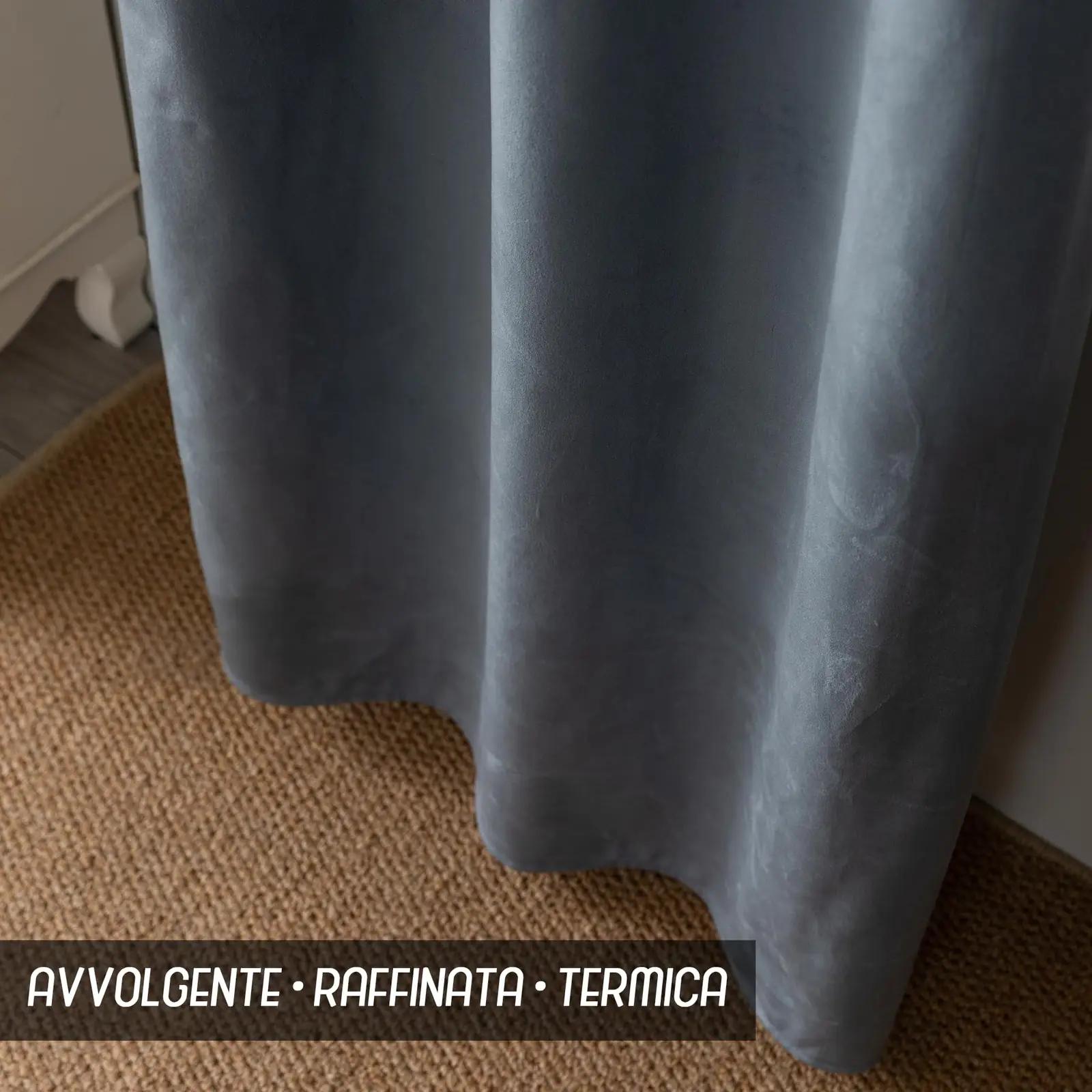 GIRASOLE HOME termoselged kardinad 55×220 cm, helehall paar – kasutusnäide