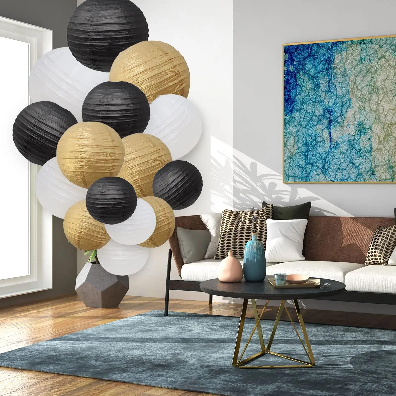 LURICO paberlaternad – dekoratiivsed kuldsed lampionid (komplekt) – pilt 6