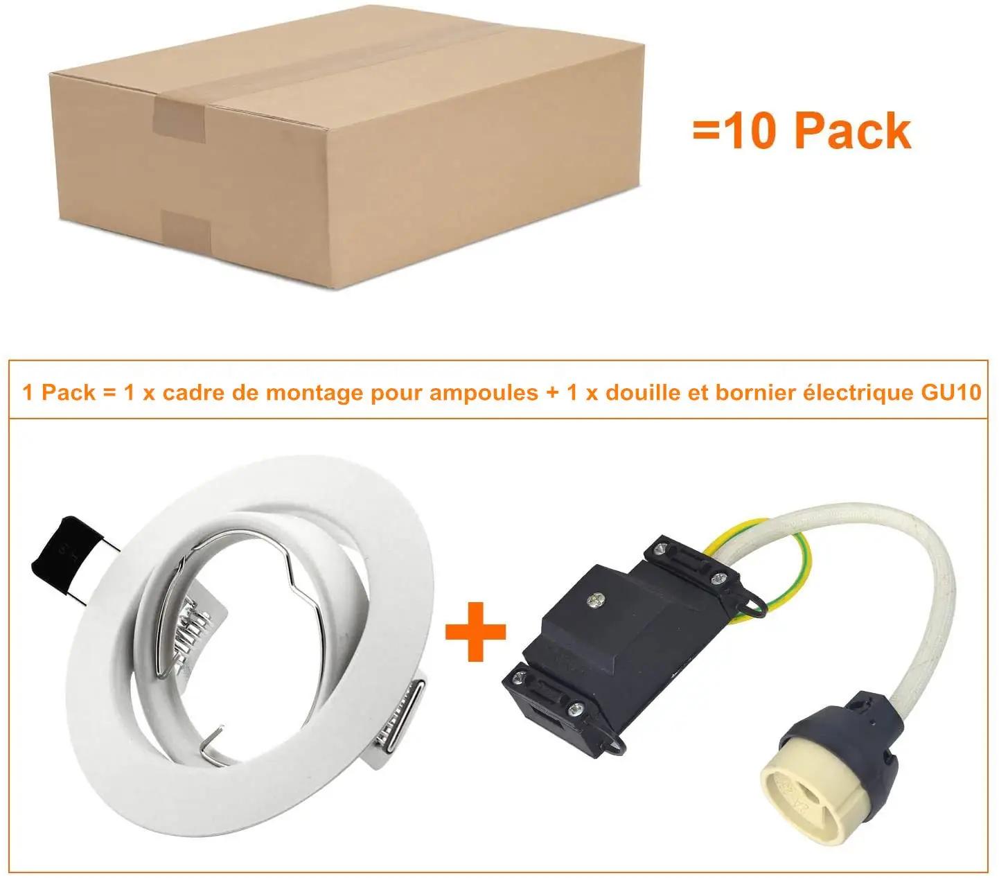 Allesgute valge GU10 metall-raamistik 10‑osaline komplekt – pilt 8