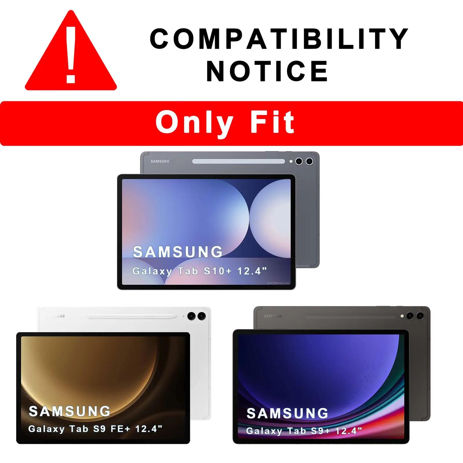 VANKEYPAD Tab S10+ 2024/S9+ /S9FE+ Plus 2023 12.4" klaviatuurid