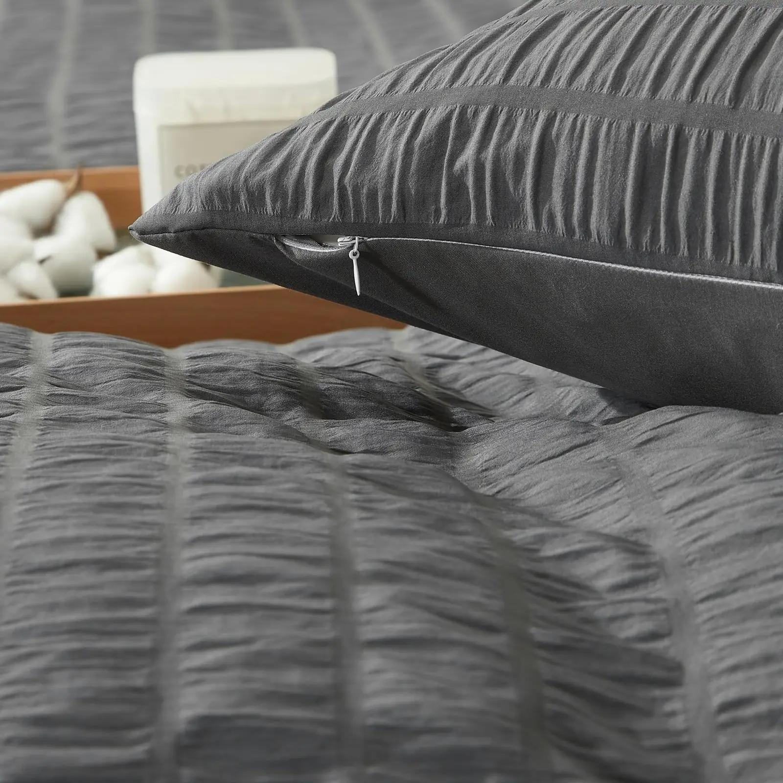 YASMENG pehme mikrofibrist voodipesu 240×260 cm, hall – pilt 8