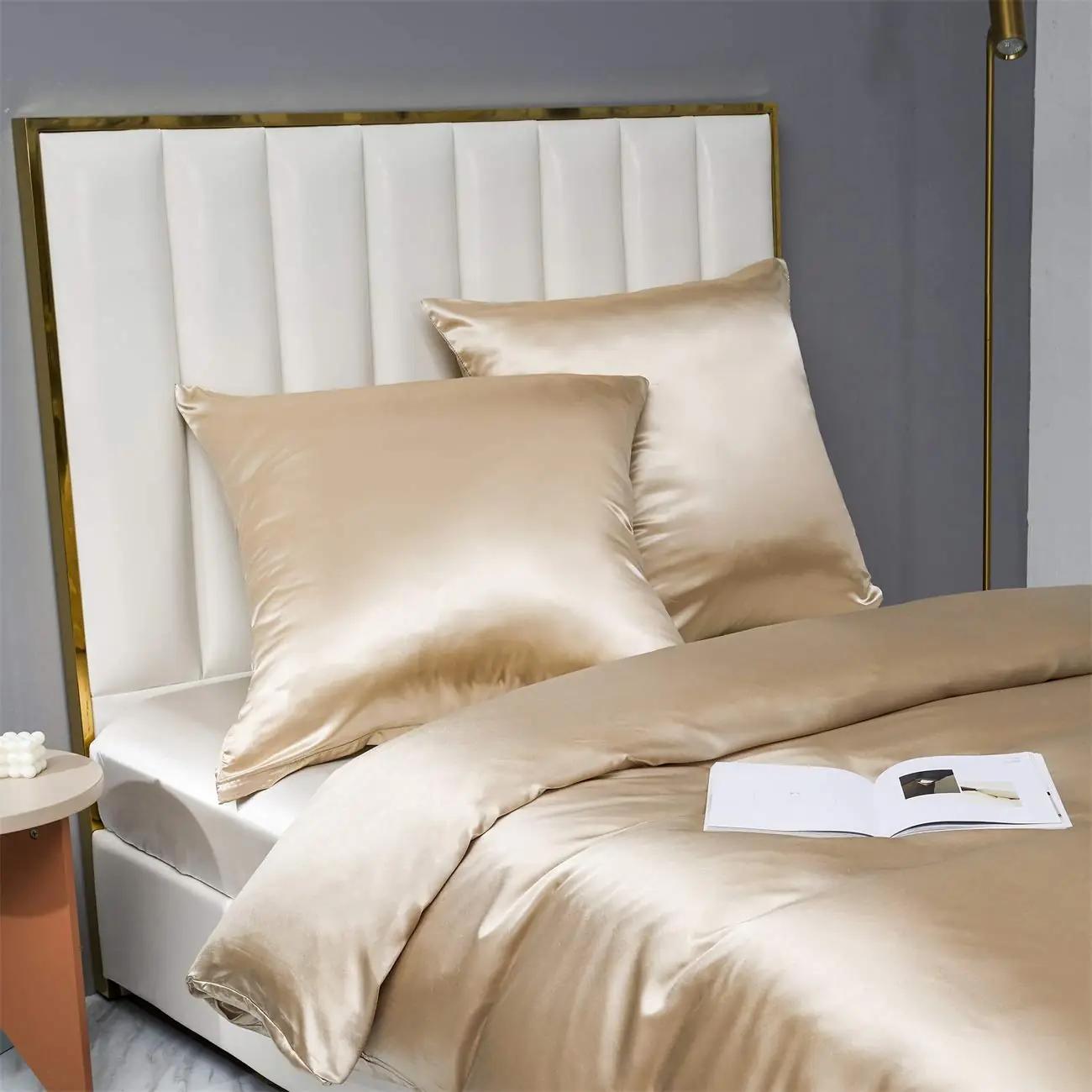 YASMENG satiinist voodipesu 140×200 cm – pehme luksus – detailne vaade