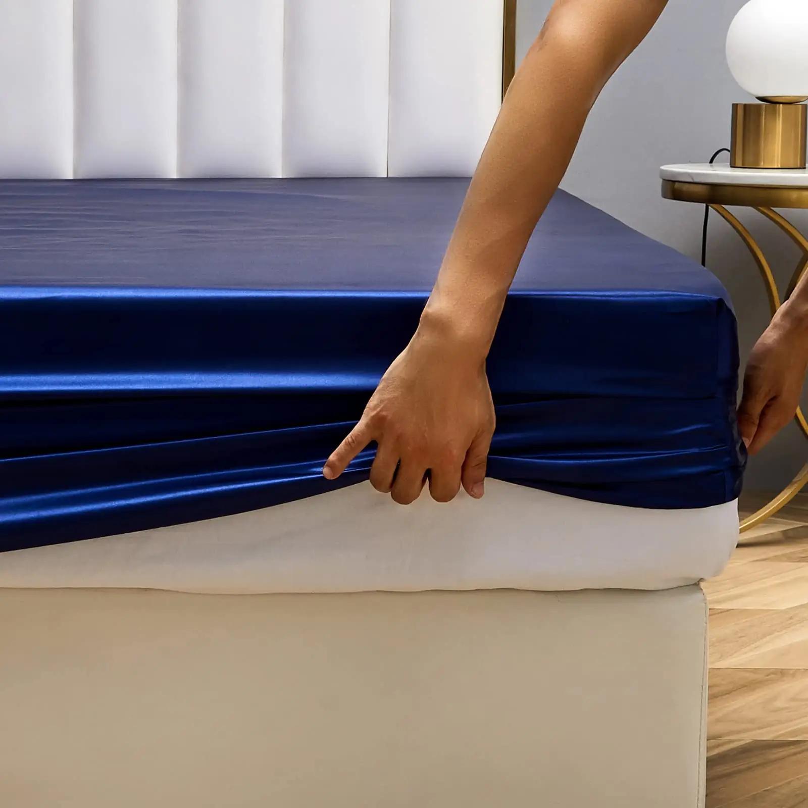 YASMENG siidine satäänlinane voodilinak 200×200 cm – lisavaade