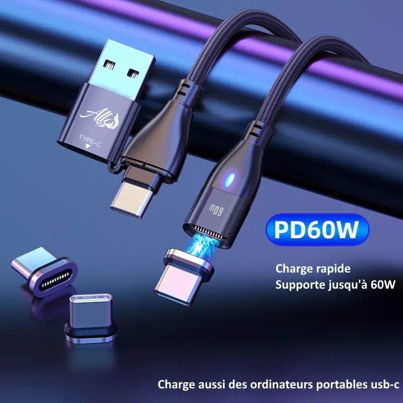 Allo Top magnetiline USB-kaabel 60 W: kiirlaadimine ja – lisavaade