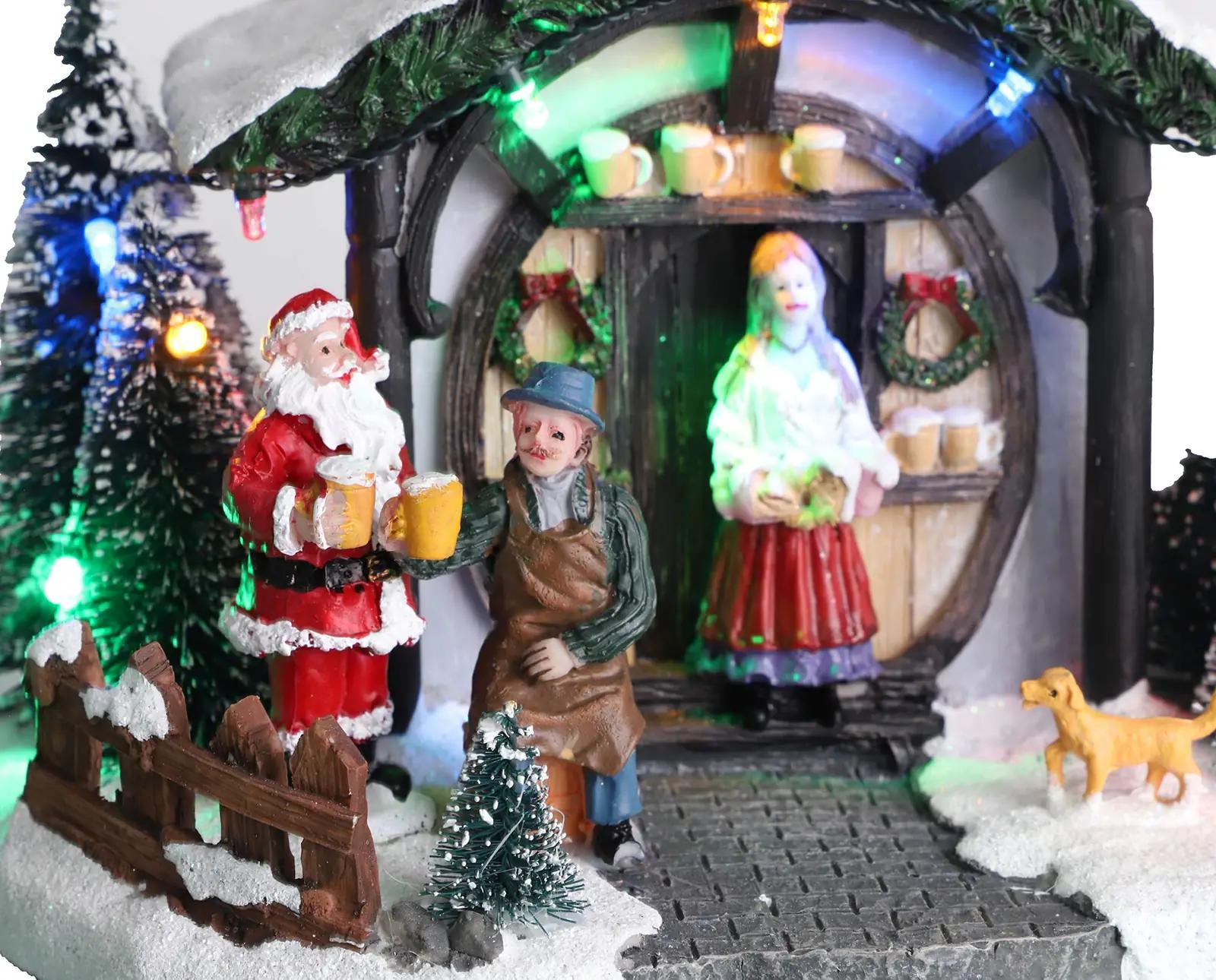 Christmas Concepts klaasripats jõuluküla 20 cm – dekoratiivne LED – pakend ja tarvikud