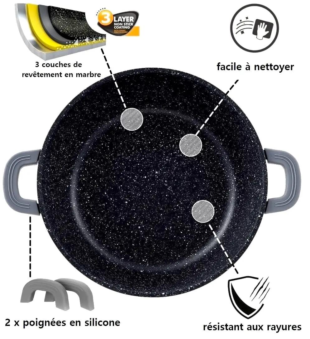 Cflagrant kivimustriline pott kaanega — 28 cm praktiline valik – pilt 6